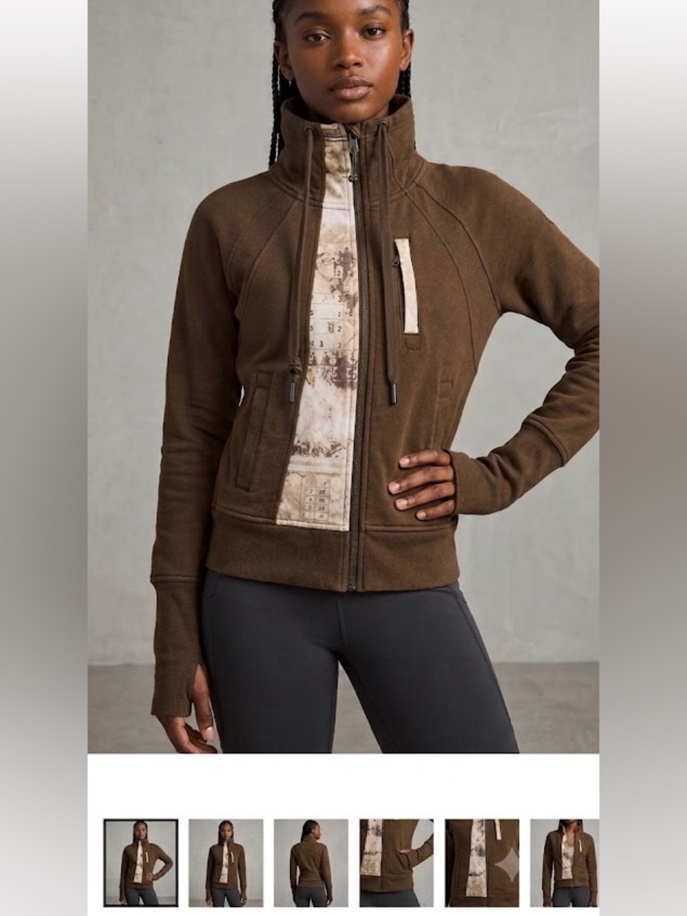 Lululemon Scuba Manifesto Print Full Zip Jacket